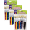 Creativity Street Flat Beginner Stubby Paintbrushes, Assorted Colors, 7.5, PK30 PAC5184